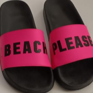 NWOT Victorias Secret "beach please" slides slip on
